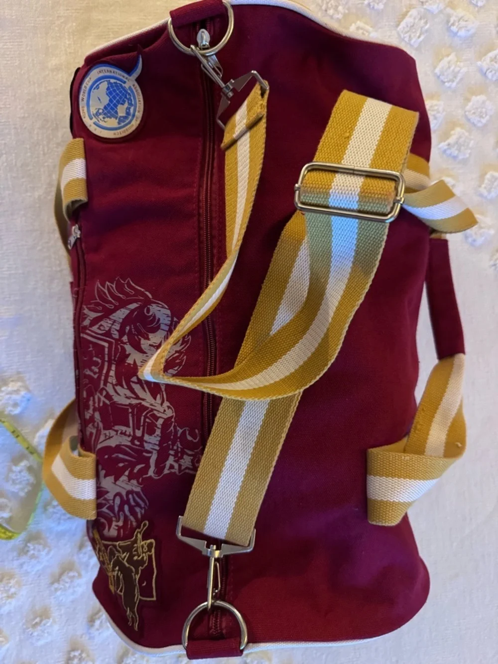UNIVERSAL STUDIOS HARRY'S QUIDDITCH TEAM NUMBER 07 DUFFLE BAG
